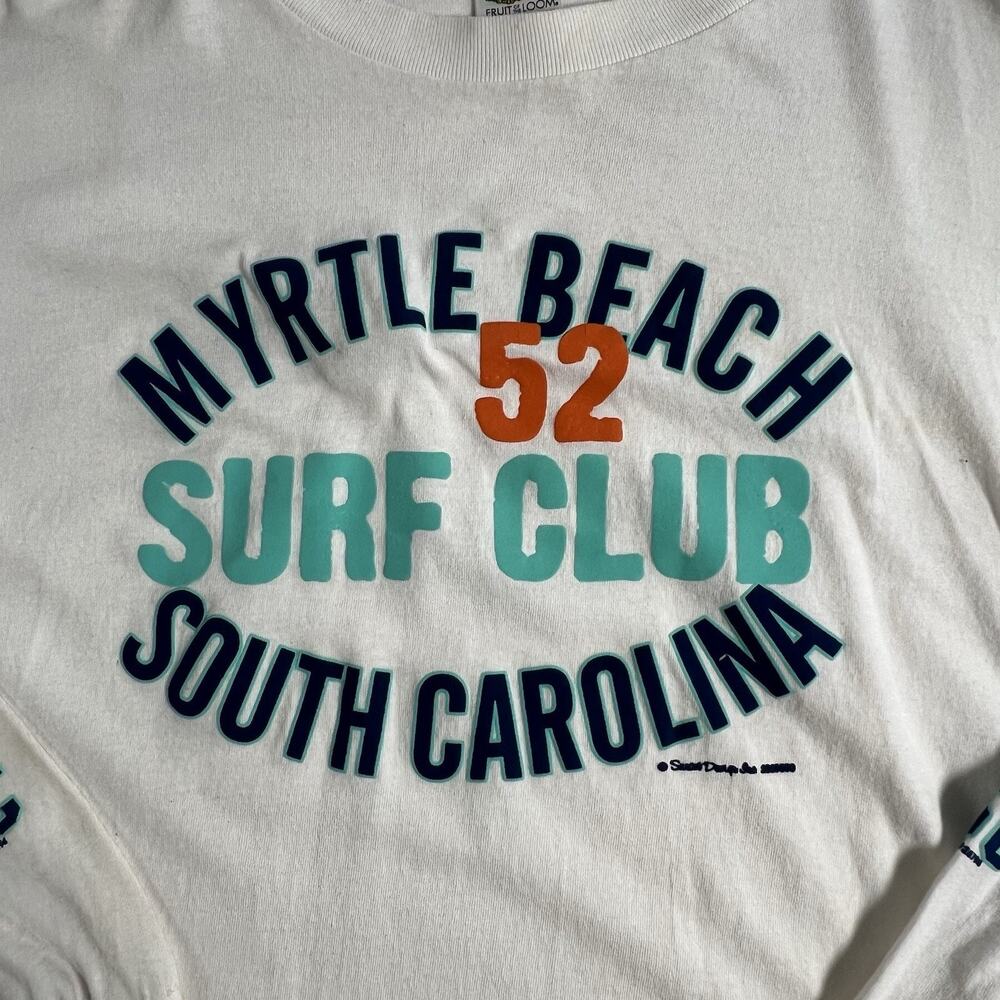 Fruit of the Loom Heavy Cotton Men’s XL White LS Crew Neck Surf Tee - Picture 3 of 8
